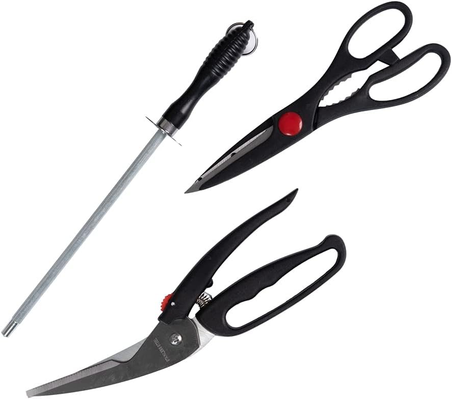Set di posate ed accessori da 24 pezzi realizzati in acciaio inox 18/10 lucido con manici manici in legno elegante