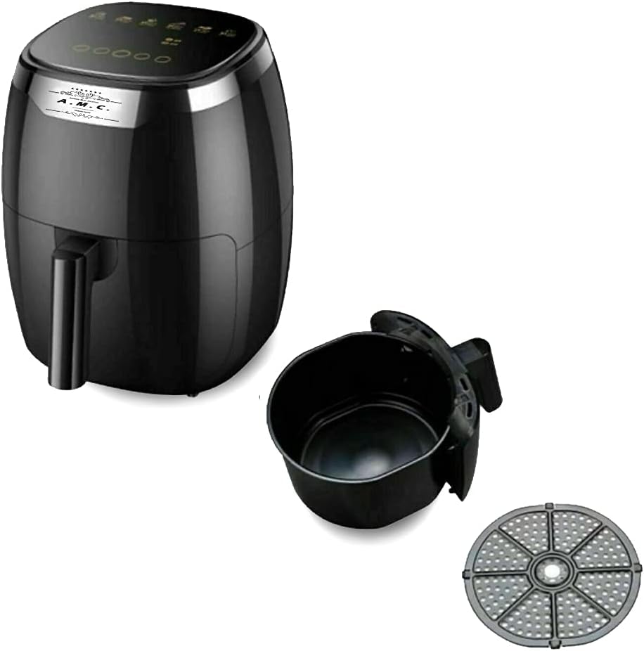 Friggitrice ad aria calda elettrica da 8 Litri, Friggitrice aria Senza Olio con Touch Screen LCD, fornetto elettrico da 1500W con 6 metodi di cottura, Cestino Staccabile, Senza BPA,8L,1500 W