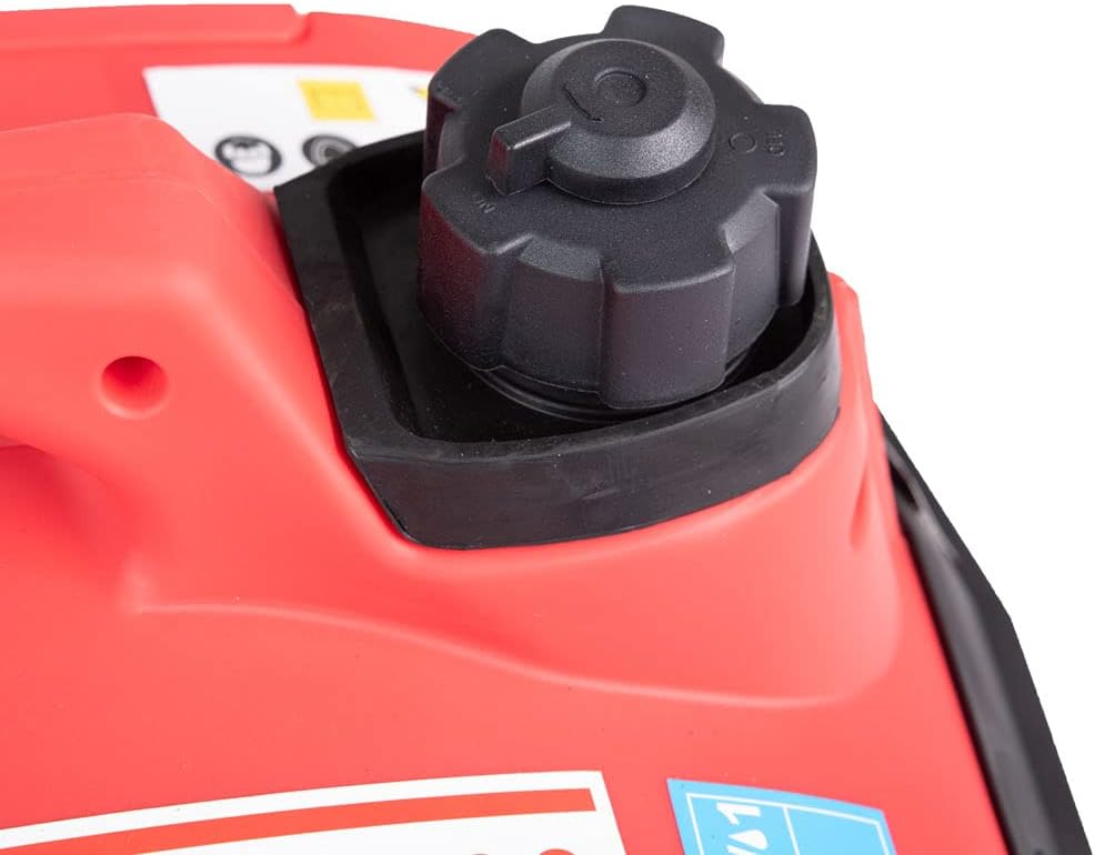 Generatore di corrente Inverter Silenziato, 750W Motore 2 tempi comodo e leggero, 1 presa 230V, interruttore sovraccarico, da campeggio, giardino, mercati, fiere