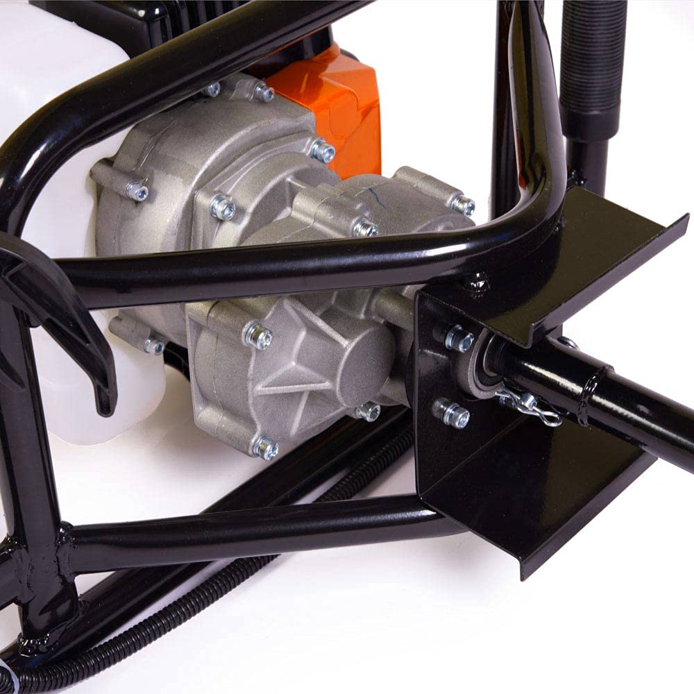 Trivella a scoppio con motore da 52cc 2 tempi con prolunga da 50 cm e 3 punte intercambiabili da 100-150-200mm, mototrivella trivellatrice da giardino e campi, utilizzo professionale e fai da te