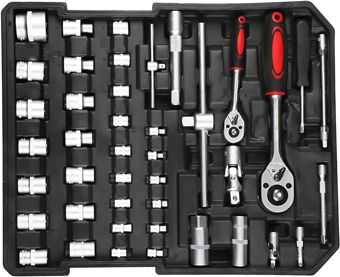 Trolley Set Attrezzi Utensili da Lavoro Professionali 849 pezzi Custodia Trolley Valigia 4 livelli Portattrezzi Cassetta Portautensili in Alluminio con Ruote e Manico Telescopico