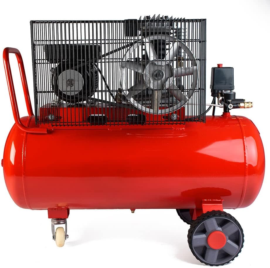 Compressore ad aria pressione 8 bar elettrico coassiale 3 Hp incluso Kit Accessori motore potente termicamente silenziato protetto con Carcassa esterna in alluminio'