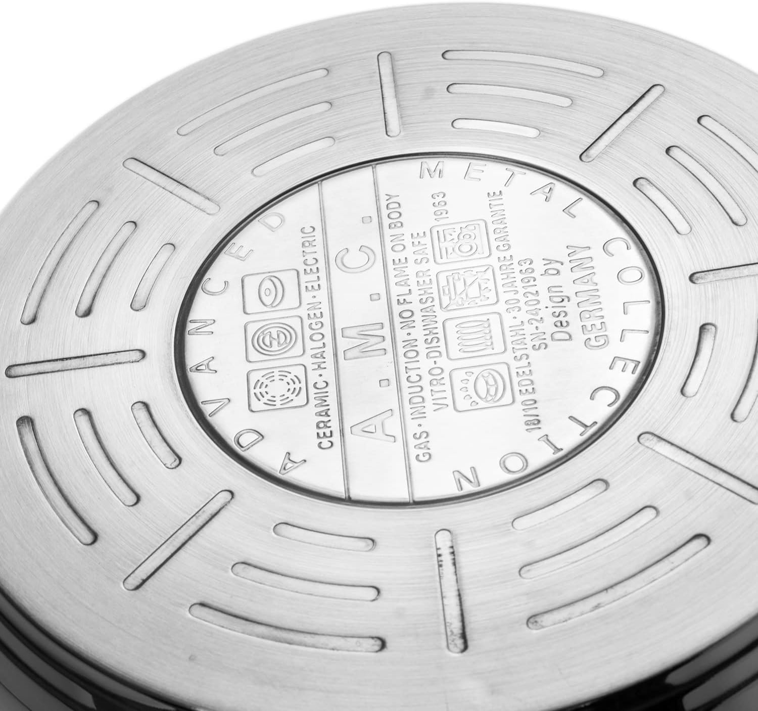 Set batteria di pentole e tegami in acciaio inox 18/10, tradizionale e induzione kit 18 pz con omaggio set coltelli in ceramica antibatterici da 8 pz, fondo con triplo strato incapsulato